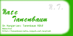 mate tanenbaum business card